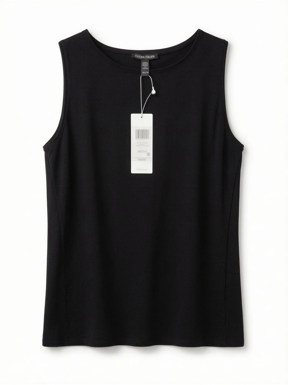 Eileen Fisher Black Sleeveless Scoop Neck Tank